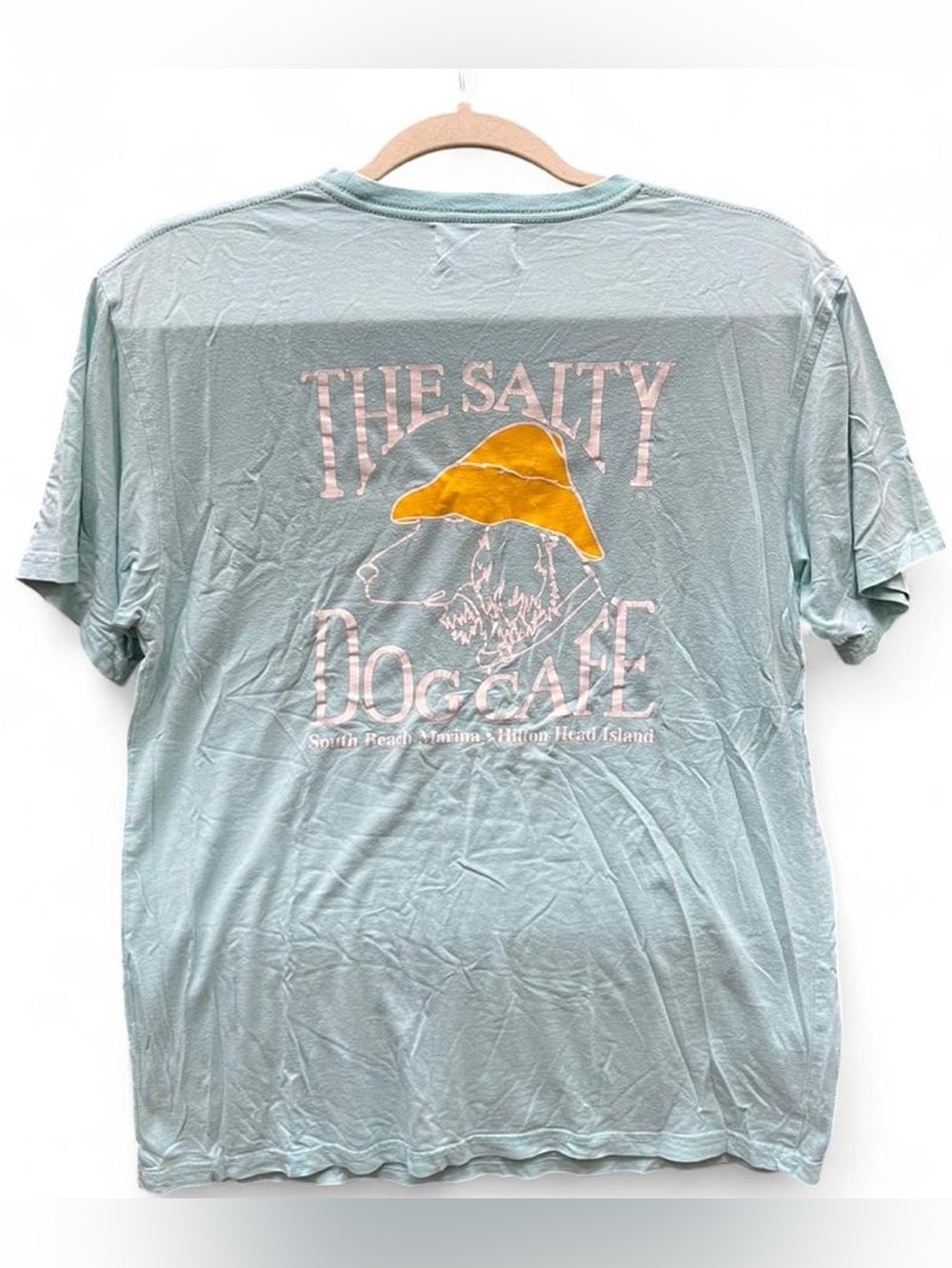 Aqua Marine Salty Dog Cafe Short Sleeve Graphic Tee Size Small